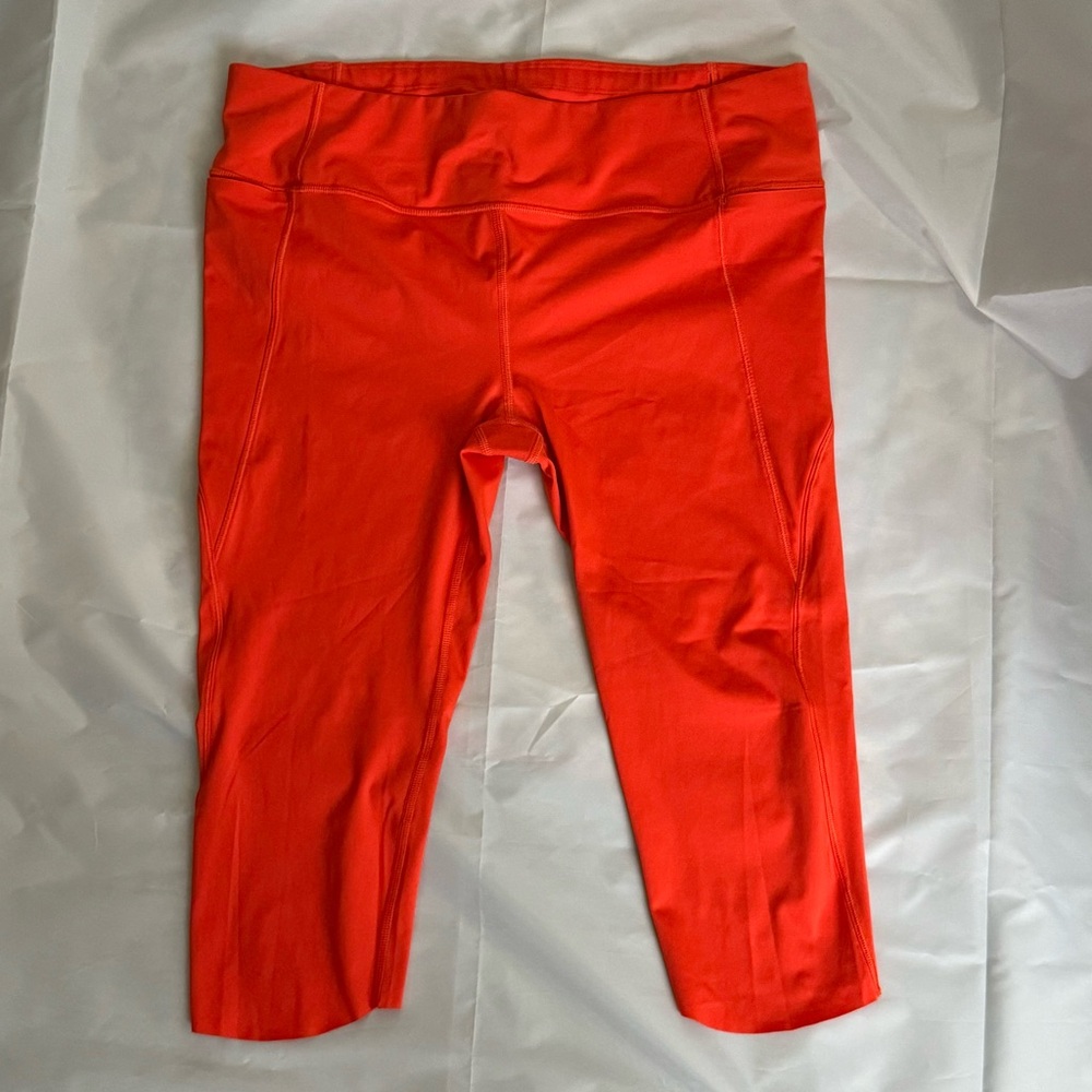 Athleta Orange Cropped Leggings Size L